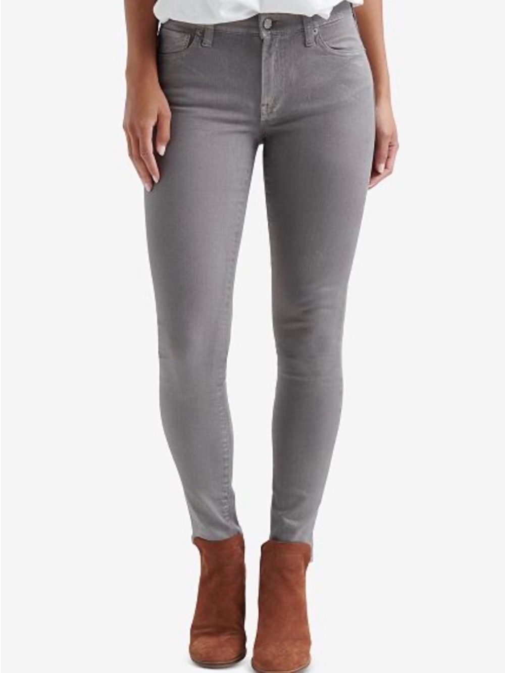 Lucky Brand  Ava Leggings Legging Lavender Grey Undertones Sueded EUC 8😍